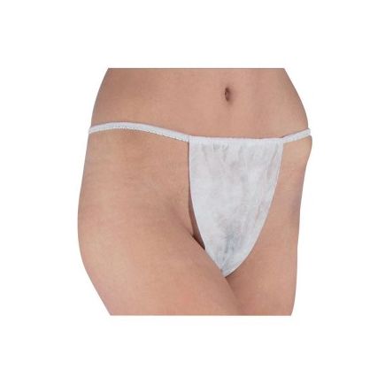Disposable White Thong 50 Pack