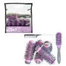 Kodo Lock & Roll Hair Brush Set 45mm Purple